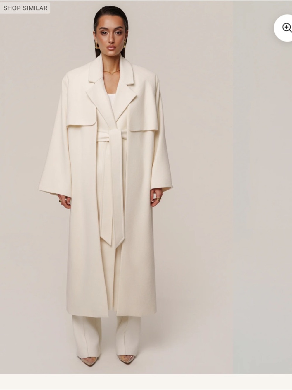 JLUXLABEL IVORY CLOUD WOVEN COAT - Picture 4 of 12